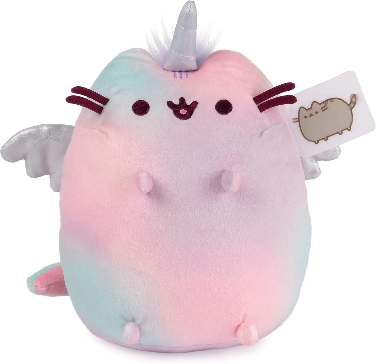 GUND Pusheen Magic Swirl Pusheenicorn Plush Cat Stuffed Animal for Ages 8 and Up, Pink/Blue/Purple, 9.5”