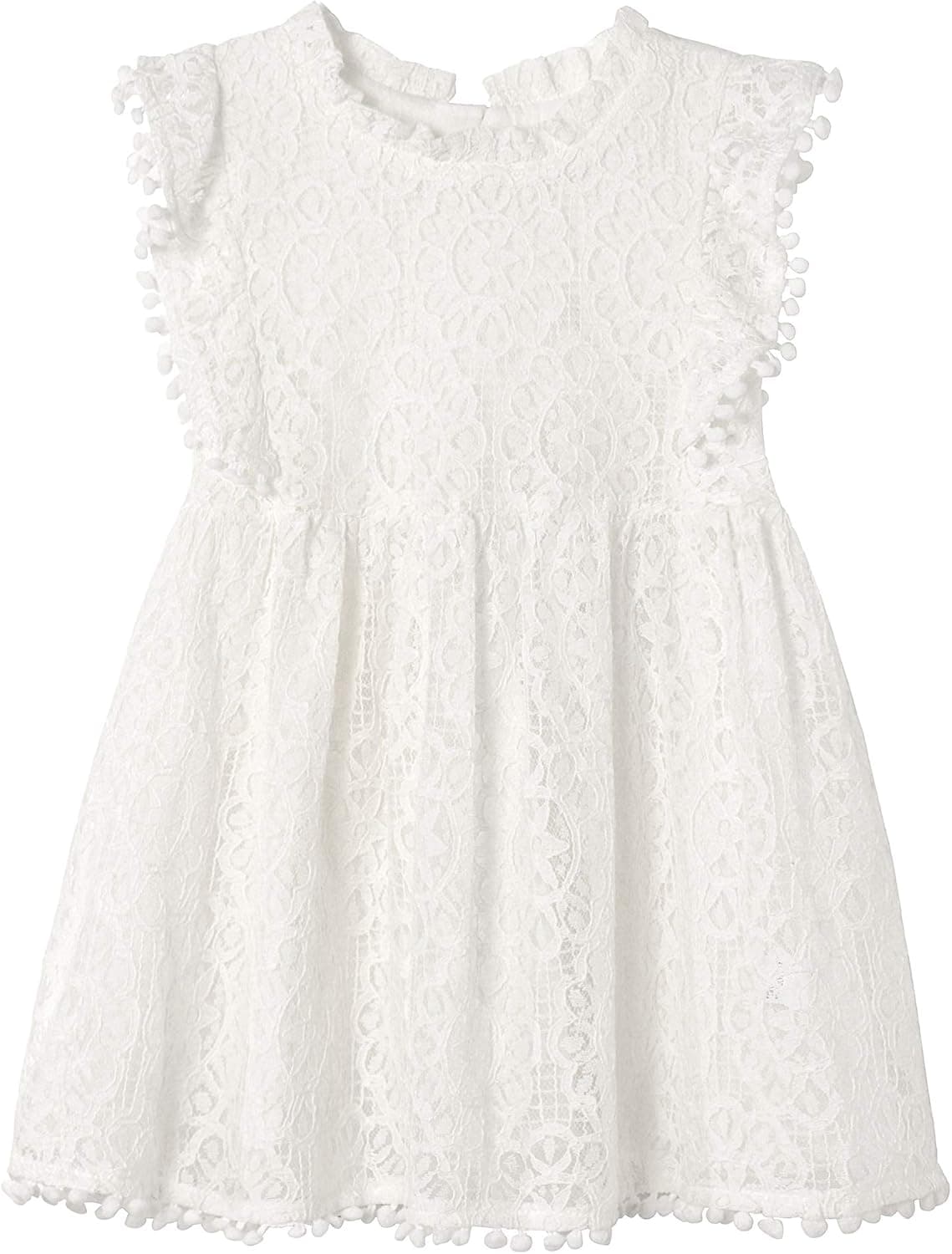 Toddler Girls Lace Wedding Dress Sleeveless Princess Birthday Tulle Party Prom Tutu Dress Summer Outfits for Little Girls