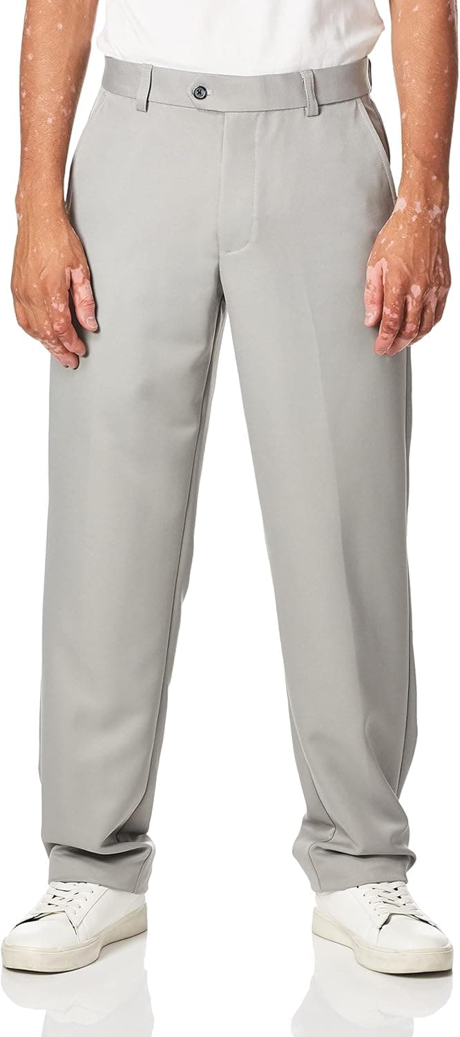 IZOD Men's Golf Microsanded Flat Front Classic Fit Pant