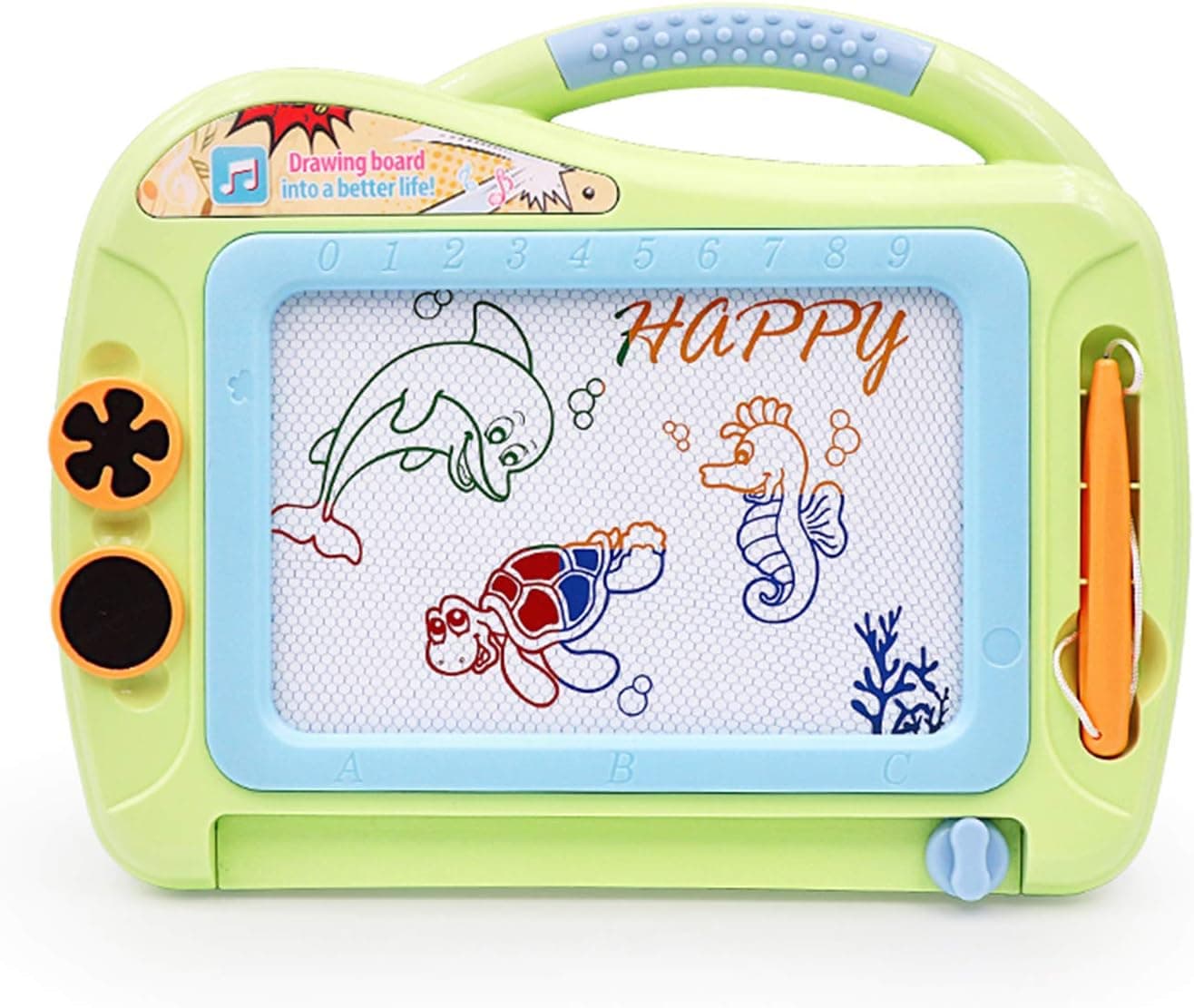 JETFLIP Magnetic Drawing Doodle Board for 2 3 4 Years Old, Magnetic Drawing Board for Toddlers Travel Size, Colorful Erasable Doodle Pad with Magnetic Pen, Creative Kid Toys for Boys & Girls