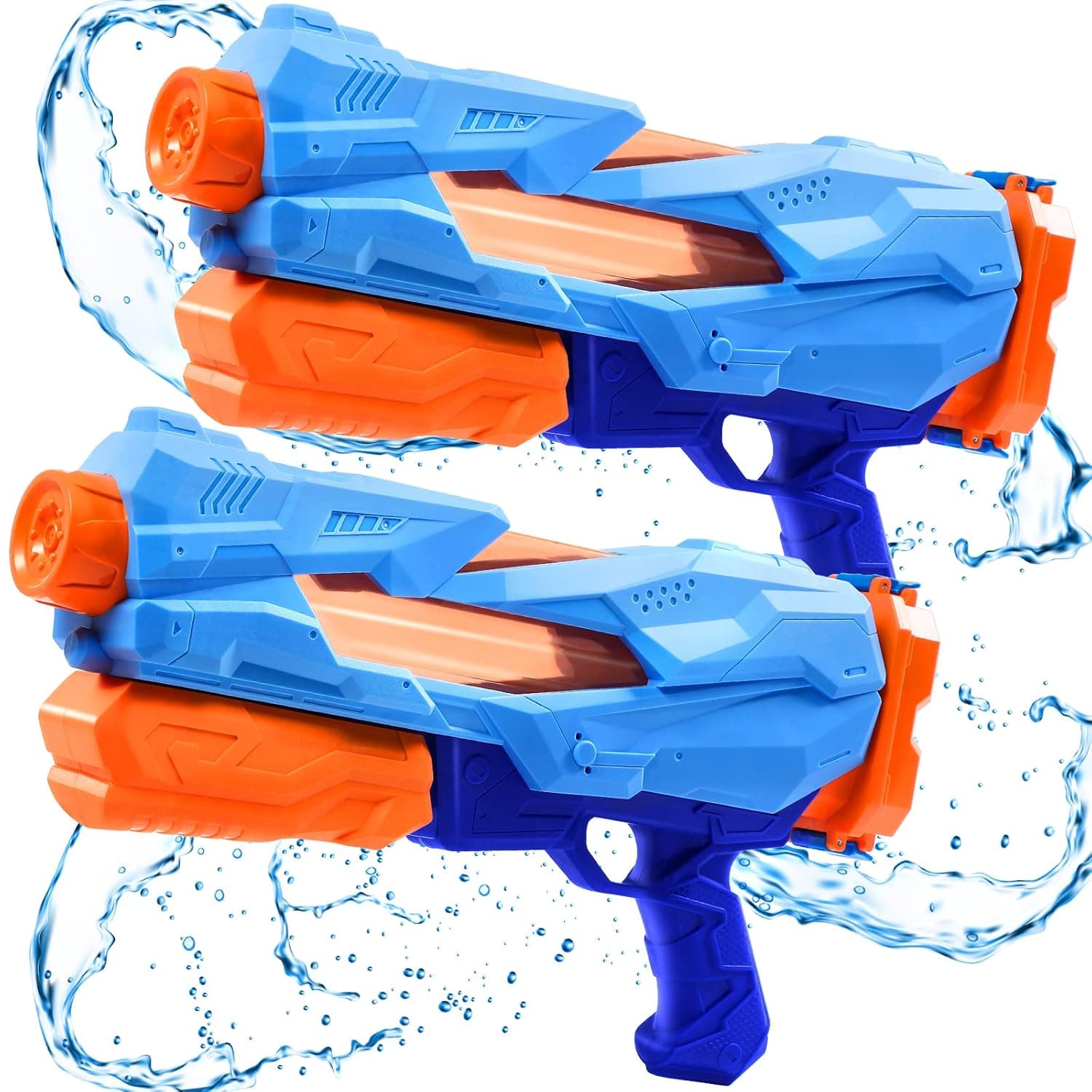 Water Gun - 2 Pack Water Guns, 1200CC Squirt Guns, Water Guns for Adults and Kids, Outdoor Water Toys High Capacity Summer Soaker for Swimming Pool Beach Fighting, 30 Feet Shooting Distance