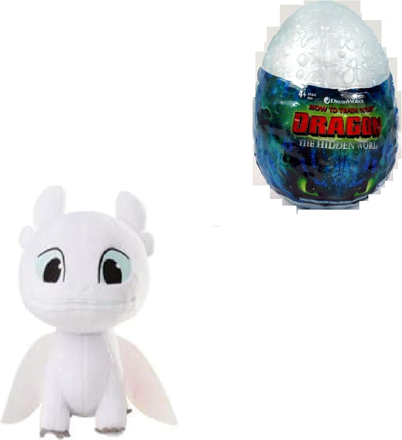 How to Train Your Dragon, Hidden World, Night Light Fury 3-inch Plush, Cute Collectible Plush Dragon in Egg