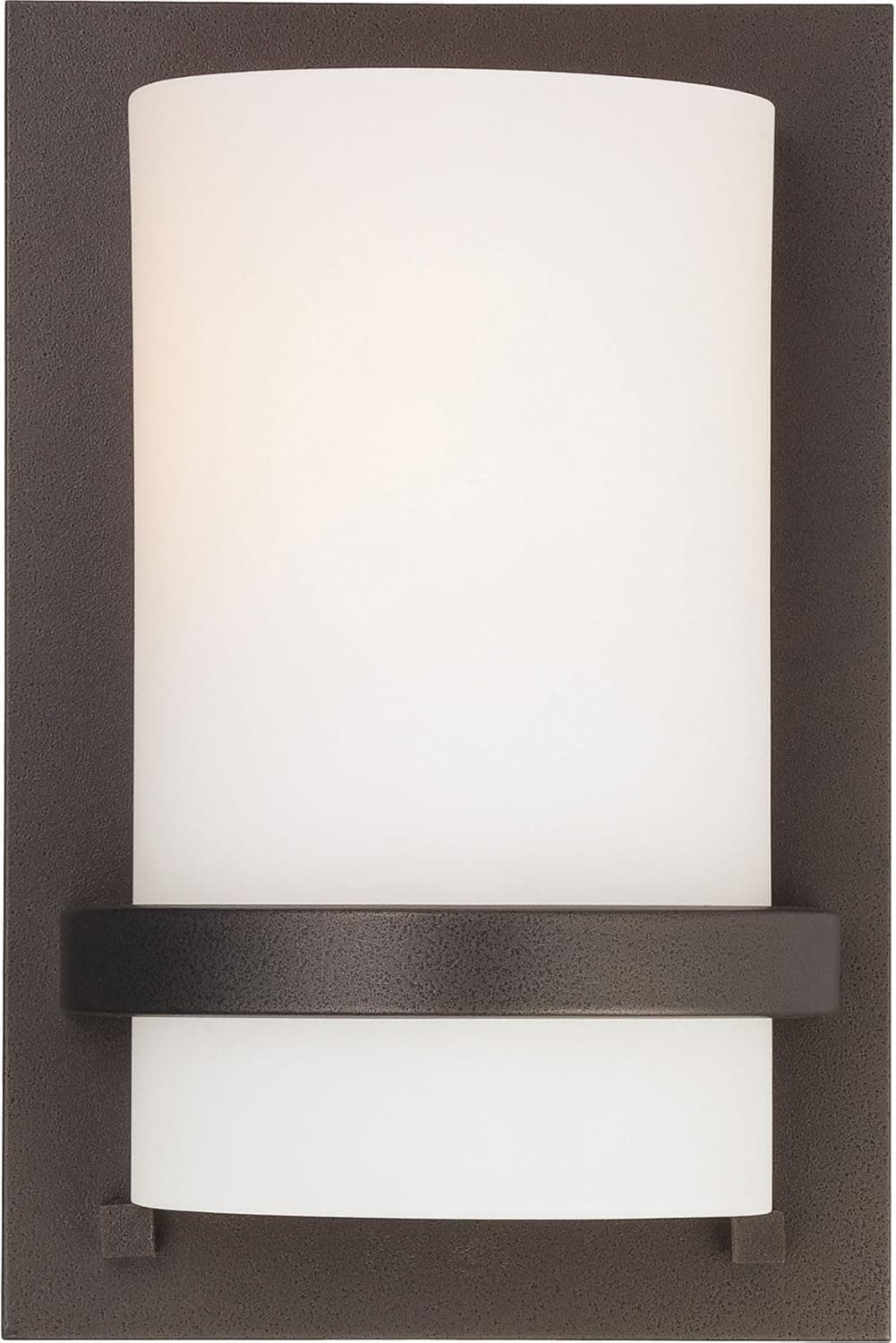 Minka Lavery Wall Sconce Lighting 342-172 Glass 1 Light 100 watt (10" H x 6" W) Damp Bath Vanity Fixture, Iron