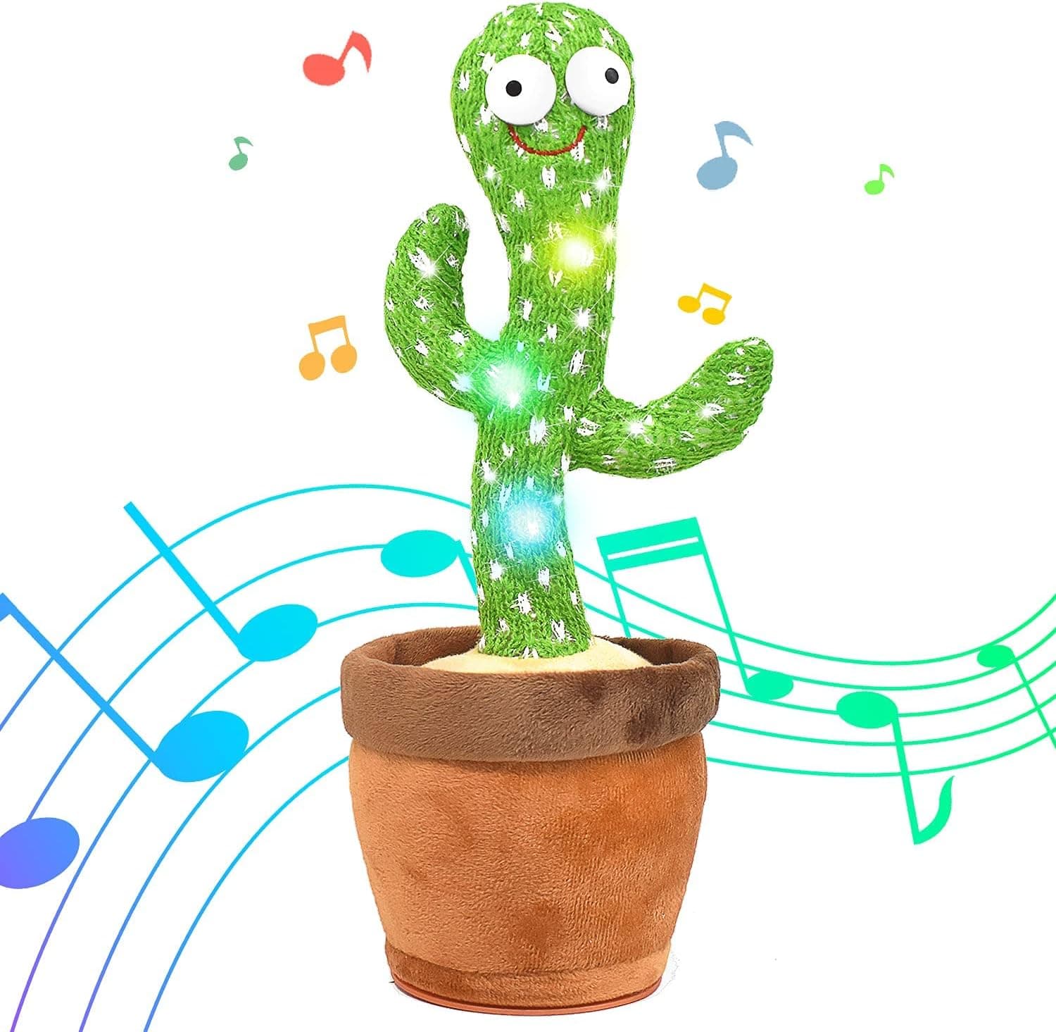 10PCS Dancing Cactus Toys Talking Dancing Cactus Plush Toy Electronic Shake Toys Repeat English Songs Plush Cactus Toys for Babies, Wiggle Dancing Cactus Plush Toy in Pot Decoration Children Funny Toy