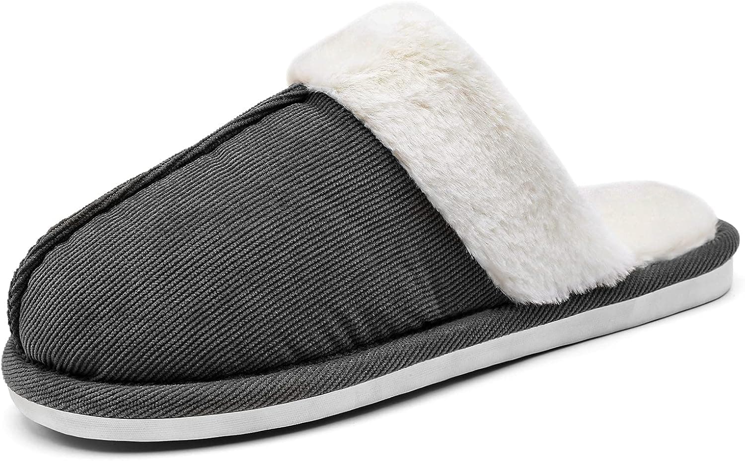 ASHION Women's Christmas Slippers Cute Fuzzy Reindeer House Slippers Stuffed Animal Bedroom Slippers Cozy Indoor Shoes