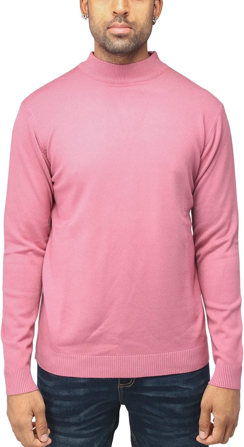 X RAY Soft Slim Fit Turtleneck, Mock Neck Pullover Sweaters for Men, (Regular and Big & Tall)