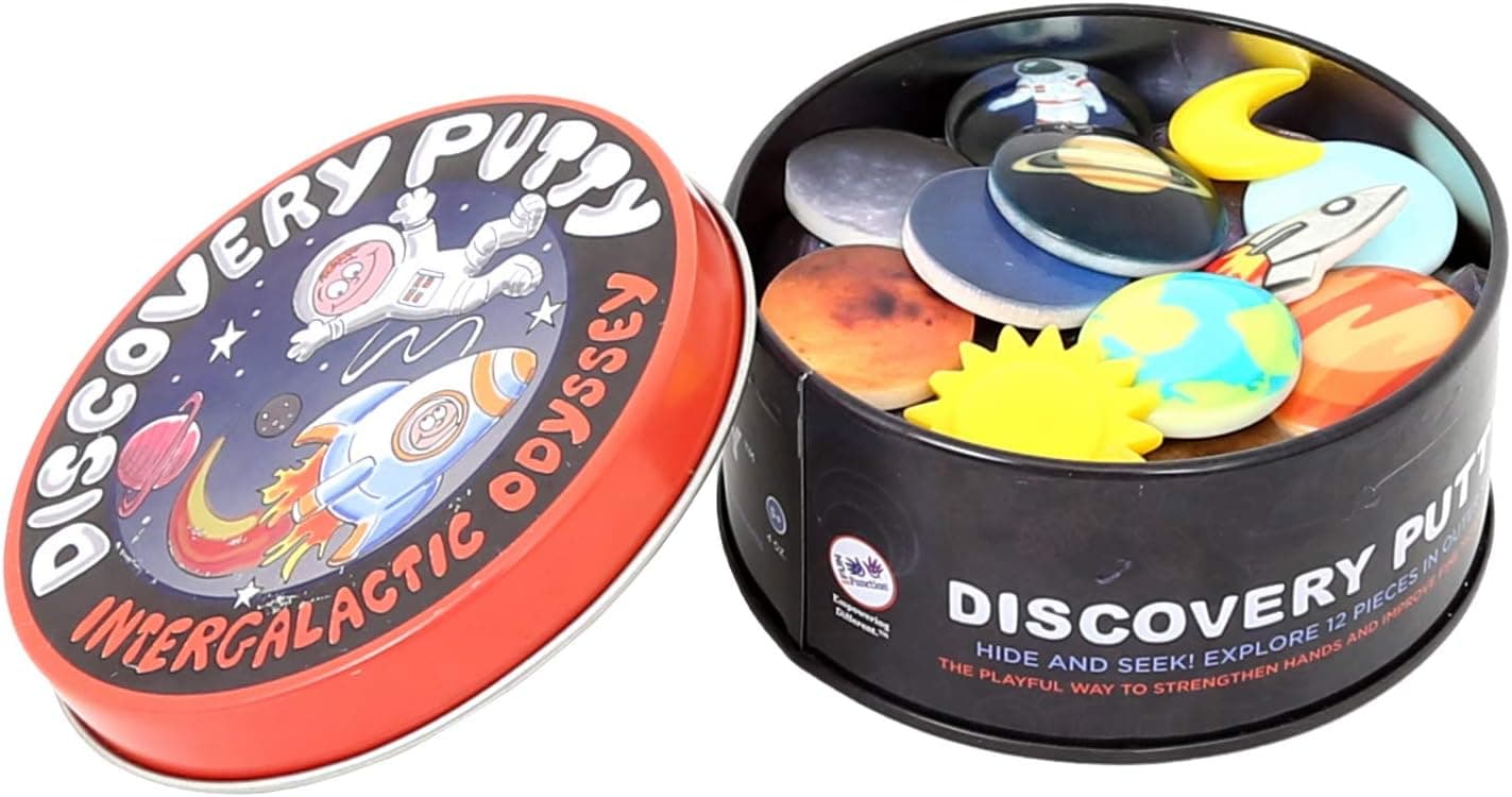 Fun and Function Discovery Putty for Kids - Colored Therapy Putty for Kids w/Hidden Pieces - Sensory Toy Putty Pack - Kids Putty for Special Needs - Intergalactic Odyssey Stress Putty Set for Kids