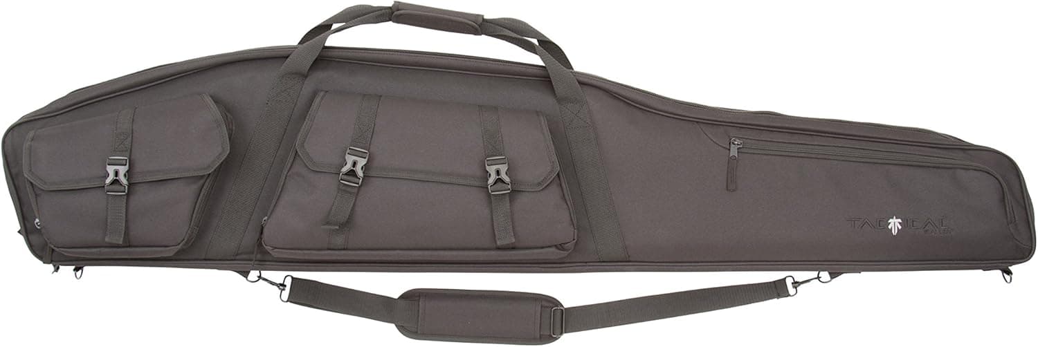 Allen Company Tactical Rifle Case - Padded Scoped Rifle Bag - Long Gun Soft Case with Padded Suppressor Pocket - 55IN Long Case - Velocity: Black or Camo Options