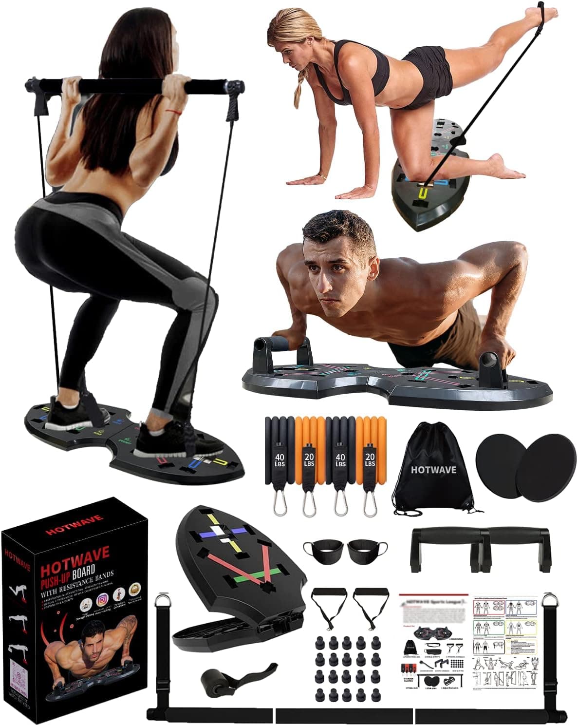 HOTWAVE Portable Home Gym Workout Equipment