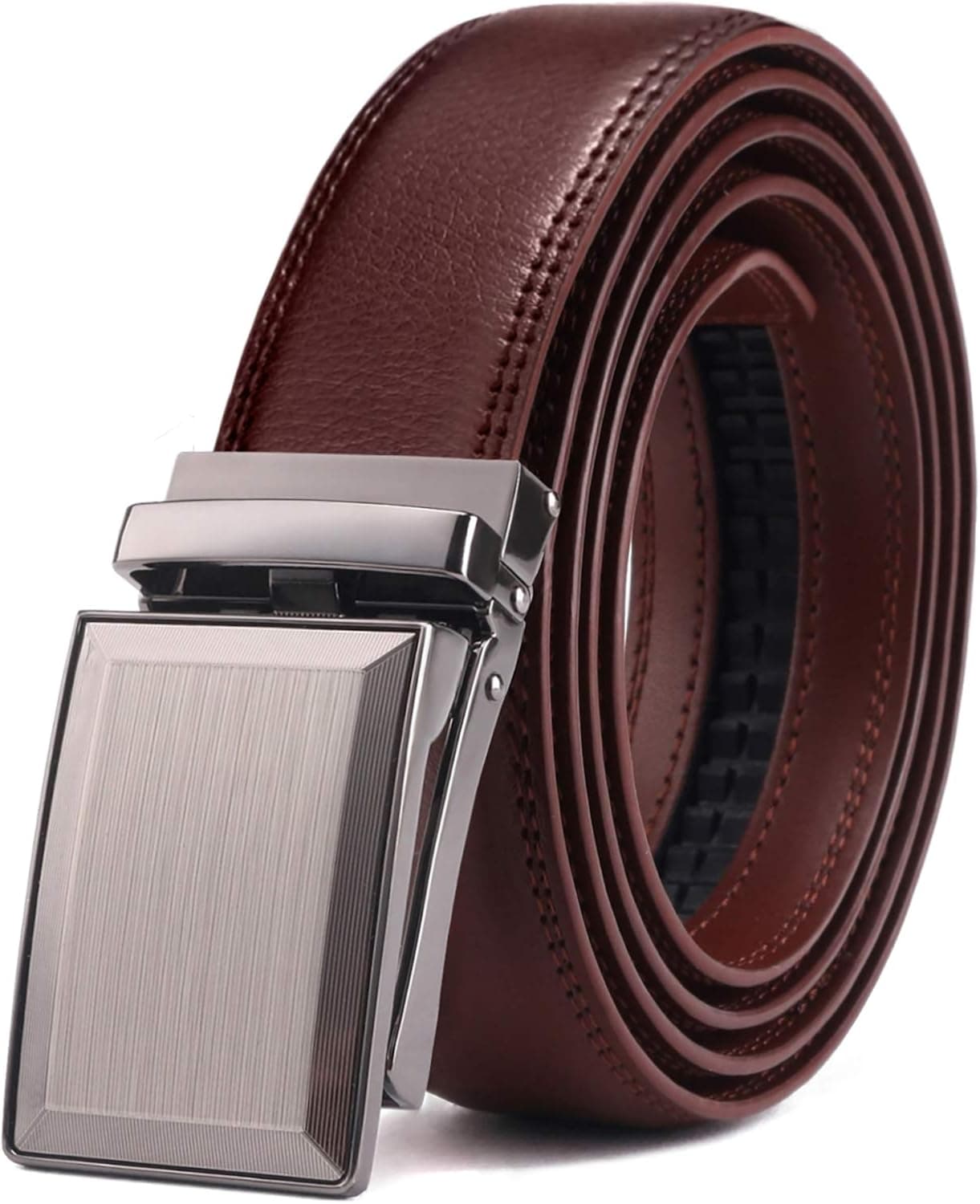Belt for Men,Bulliant Men's Click Ratchet Belt Of Genuine Leather,Trim to Fit