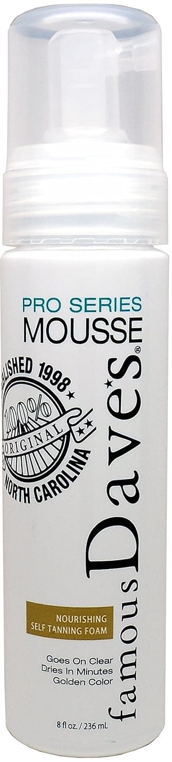 Famous Dave's Self Tanner Mousse Pro Series - Nourishing Self Tanner Foam for Body and Face - Waterproof