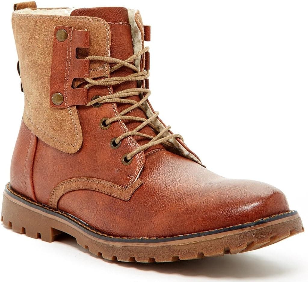 Giraldi Kallighan Mens Fashion Faux Shearling Lined Boots
