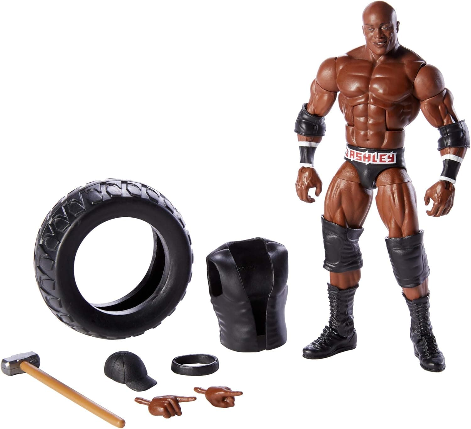 WWE Bobby Lashley Elite Collection Deluxe Action Figure with Realistic Facial Detailing, Iconic Ring Gear & Accessories