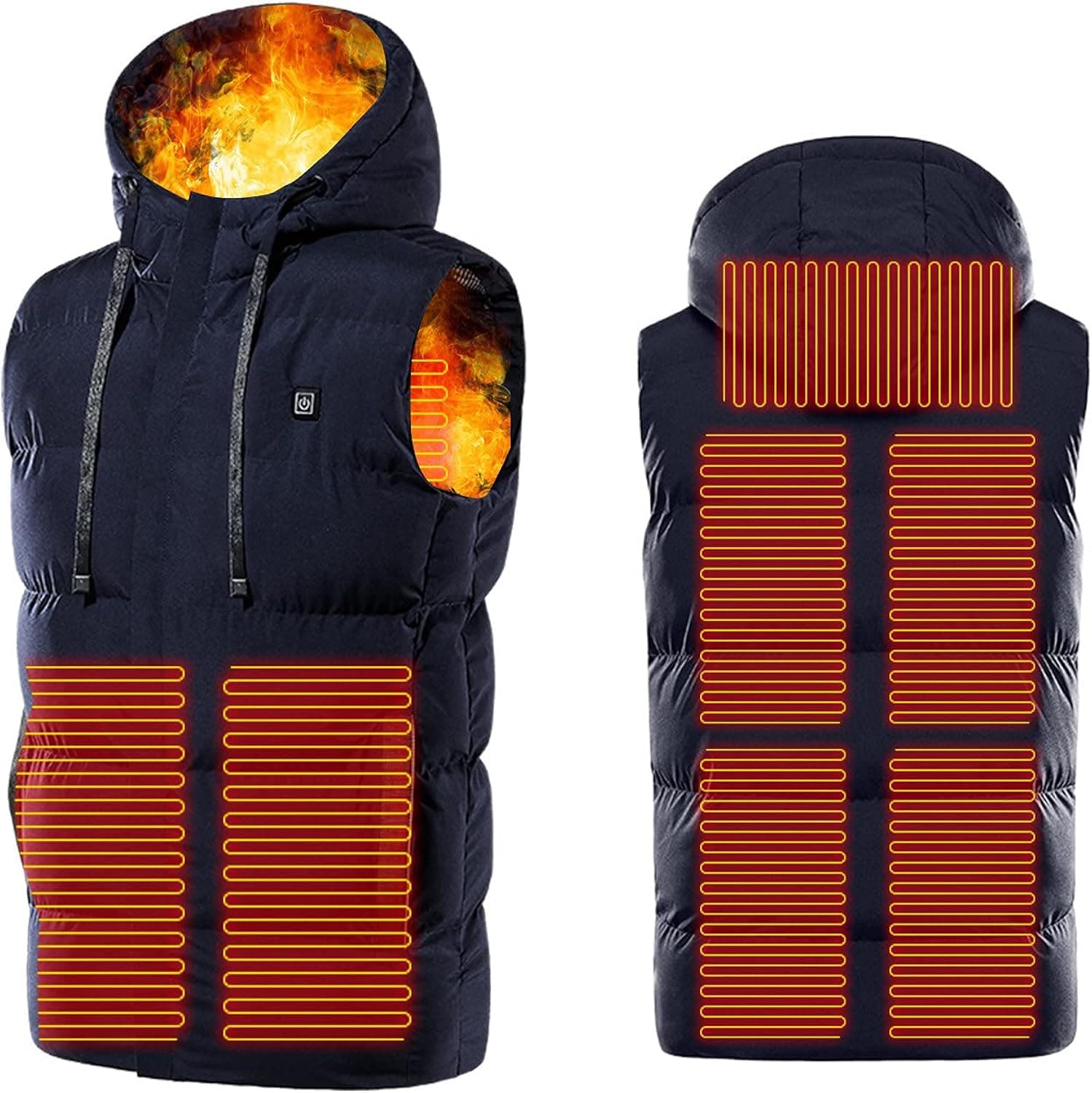 FAVIPT Heated Vest for Women Men Plus Size USB Rechargeable Lightweight Heated Vest 2022 Upgraded Zip Quilted Puffer Vest