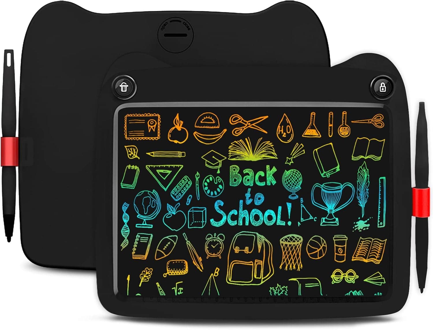 Kids Toys LCD Writing Tablet，9 Inch Colorful Screen Panda Doodle Board，Erasable and Portable Drawing Pad for Birthday Christmas （Black）