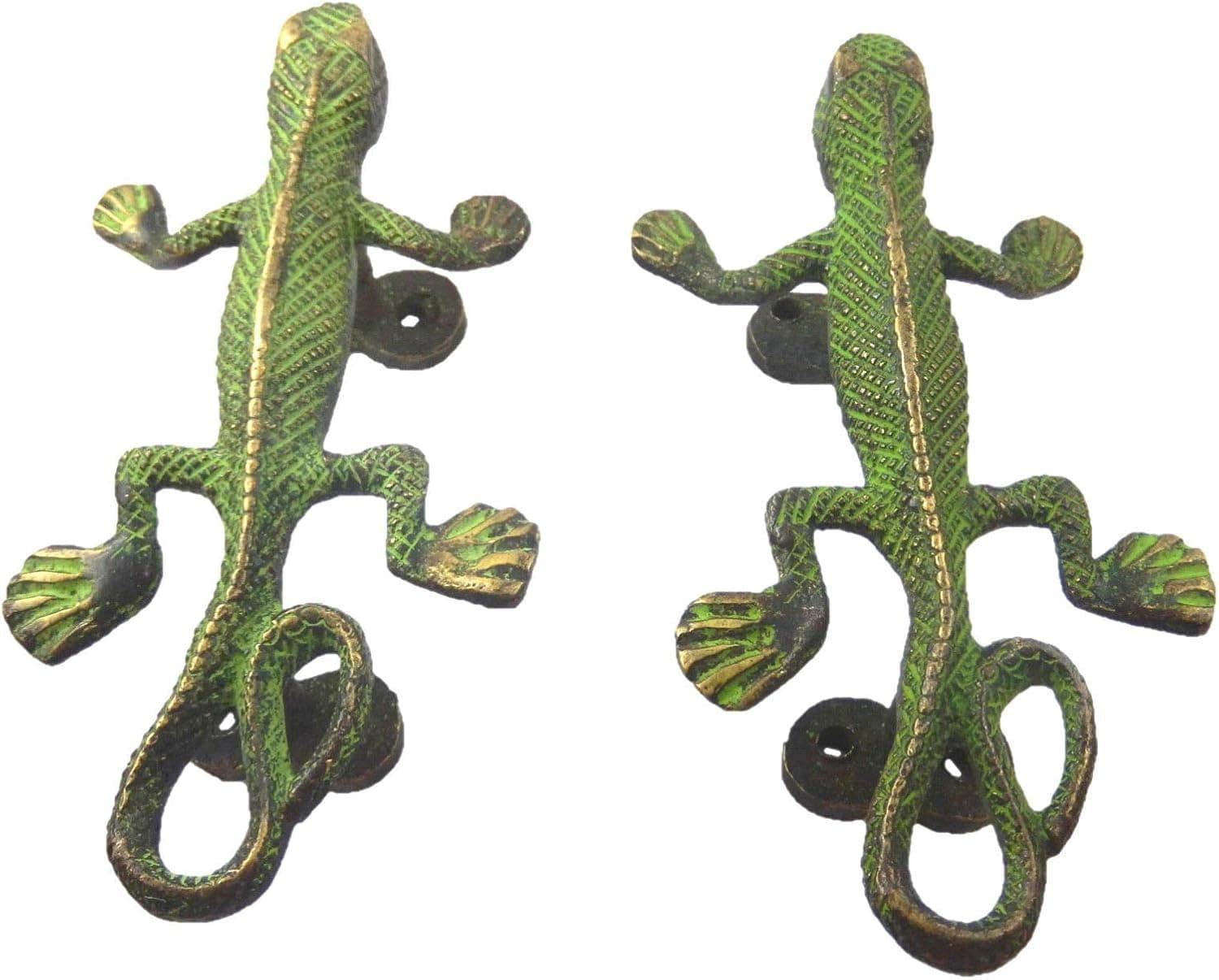 Handmade 2 Piece Brass Golden Lizard Vintage Drawer Handles/Dresser Pulls