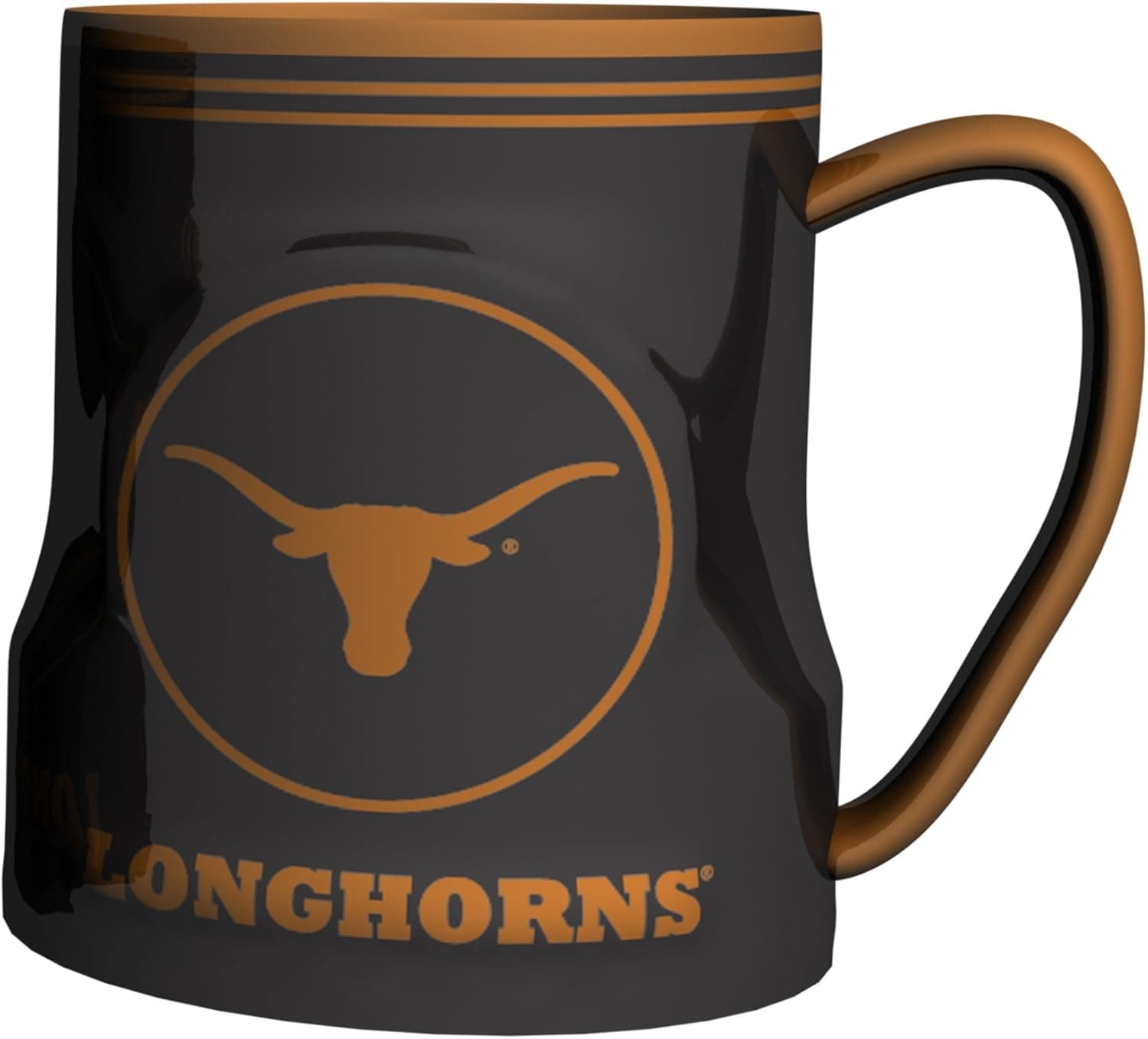 NCAA Texas Longhorns Sculpted Game Time Coffee Mug, 18-ounce