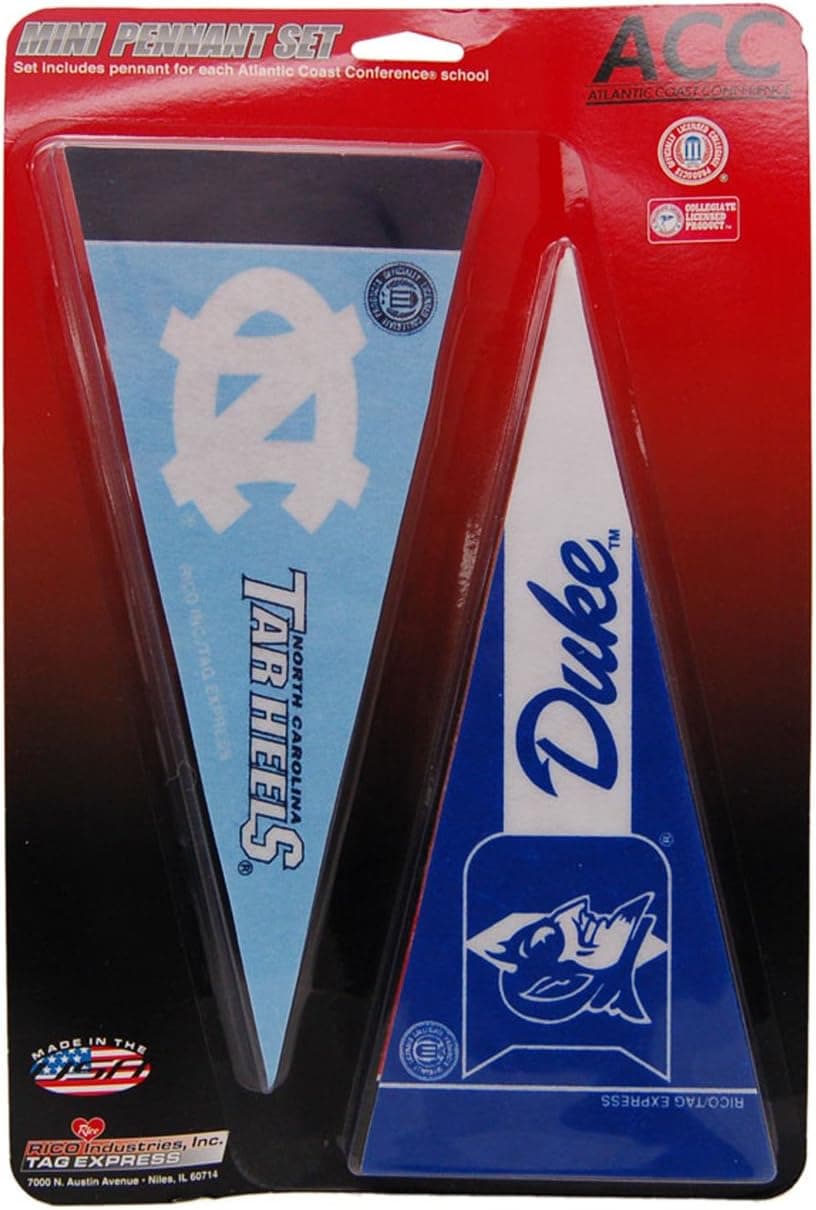 Ncaa Mini Pennant Set, ACC Conference Set, NEW