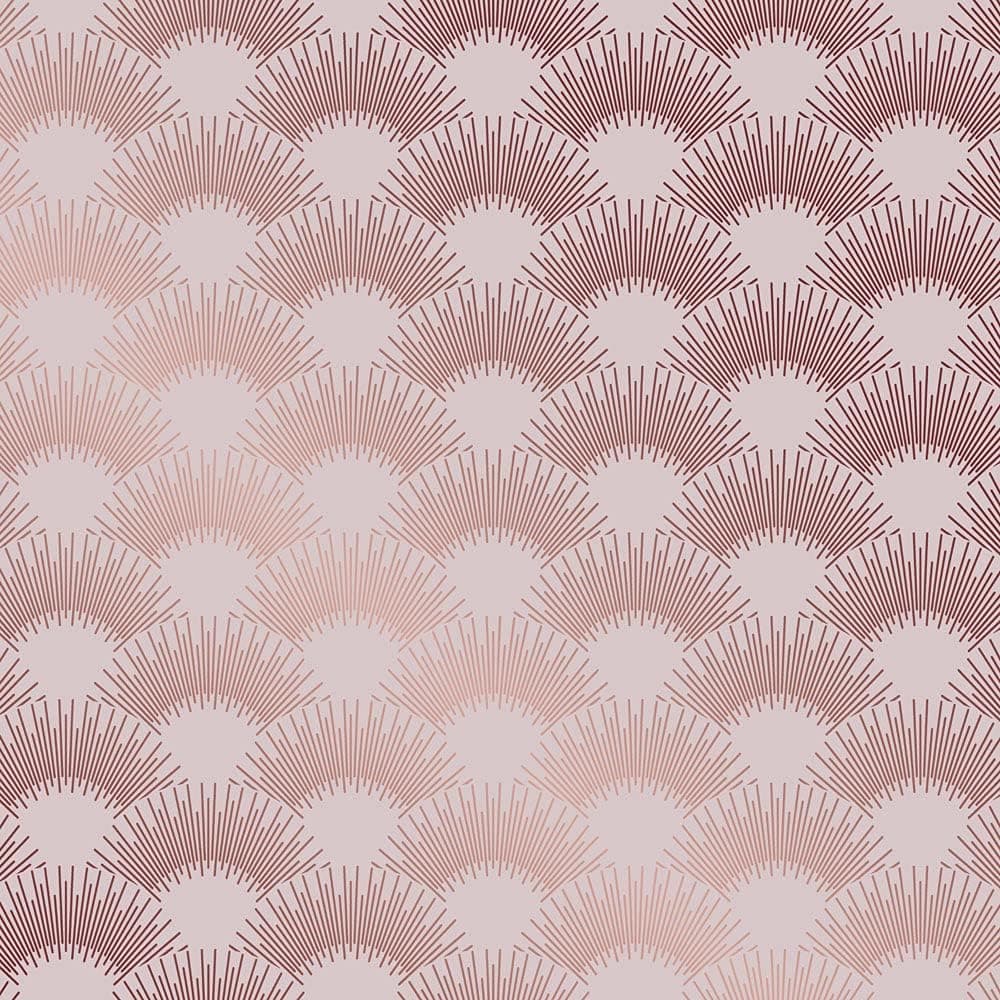 Tempaper Gatsby Scallop Pink Removable Peel and Stick Wallpaper, 20.5 in X 16.5 ft, Made in The USA