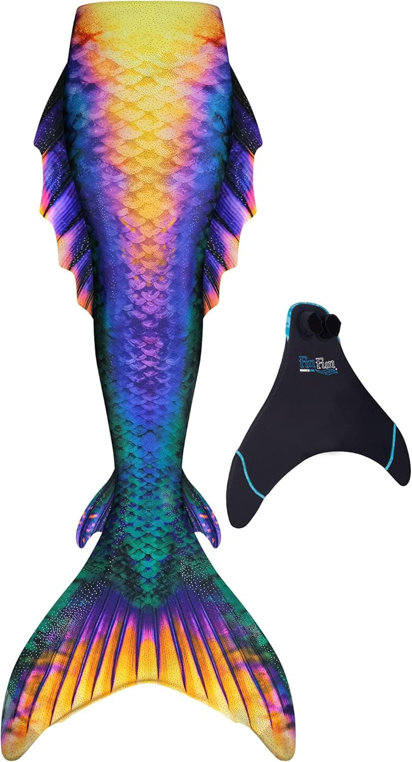 Fin Fun Atlantis Adult Mermaid Tail for Swimming, Monofin Included - Adult & Teen Sizes