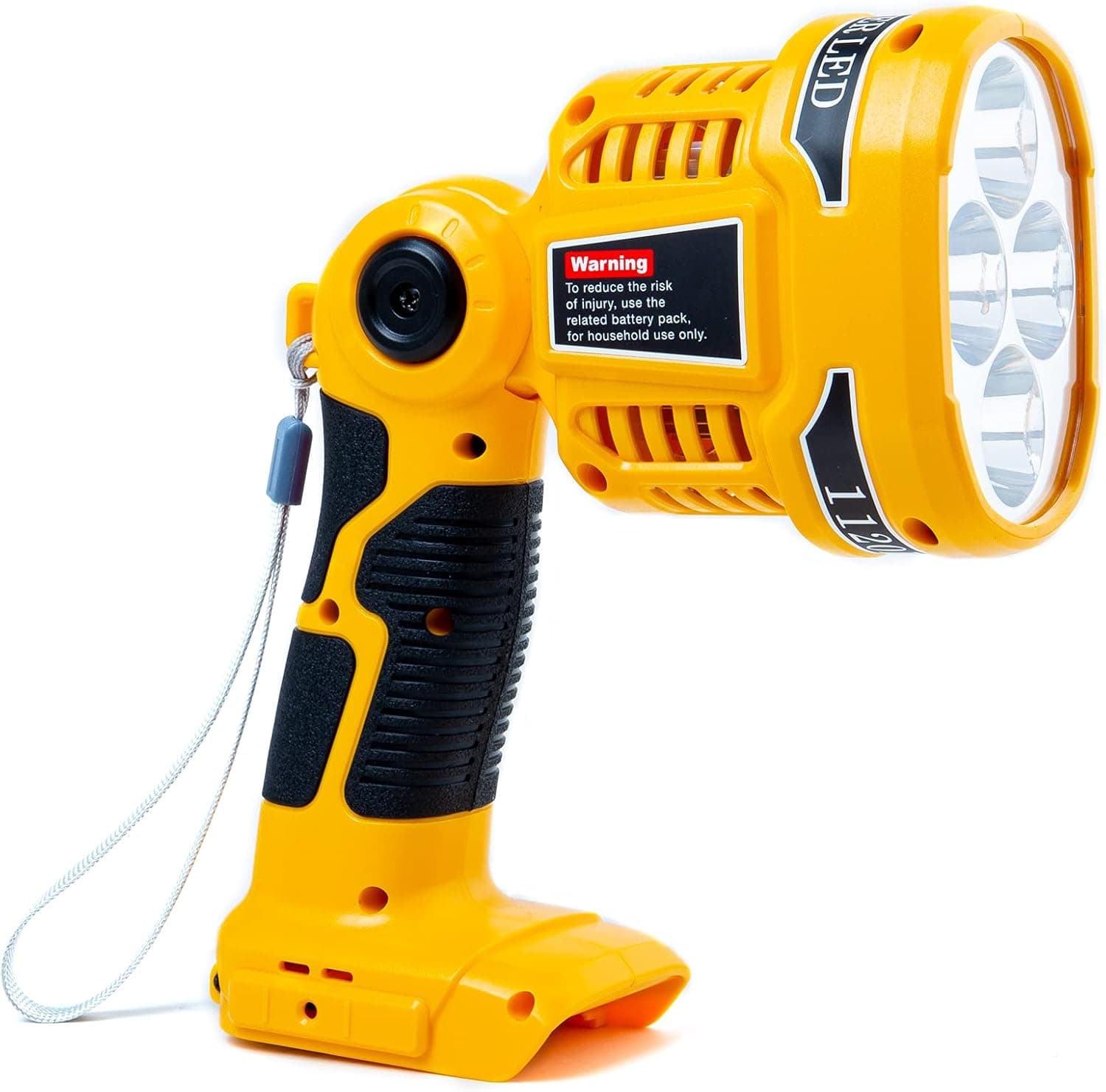 Felihogar 20V Max LED Work Light Replacement for Dewalt Spotlight DCL043, Powered by Dewalt 20V Max Lithium Battery, 12W 1120LM Jobsite Handheld Flashlight with 110 Degree Pivoting Head and USB Port