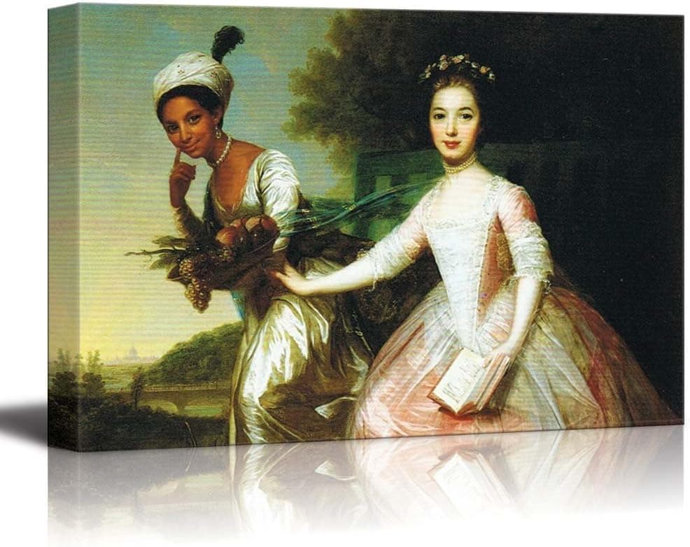 Dido Elizabeth Belle by Johann Zoffany - Canvas Print Wall Art Famous Painting Reproduction - 24" x 36"