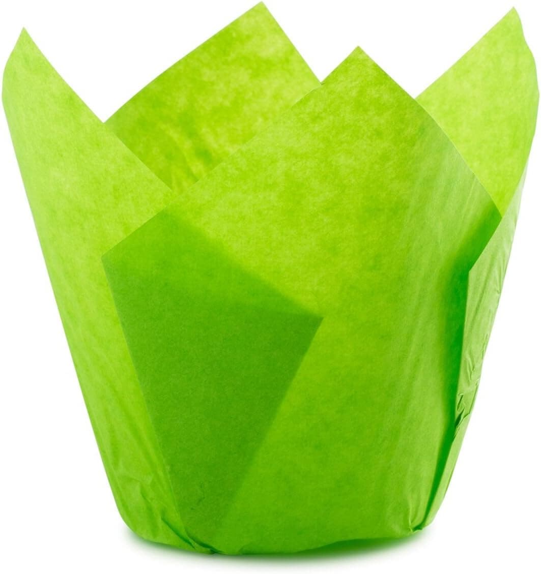 Tulip Standard Cupcake Liners Wrappers Colors (Green, 100)
