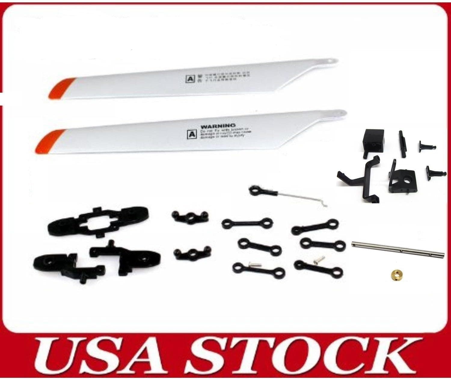 Double Horse 9116 RC Helicopter Replacement Parts Set (Blades Set + Connect Buckles+Grip+Hollow Pipe+Nose,Tail tude Fixed Connecting Parts)