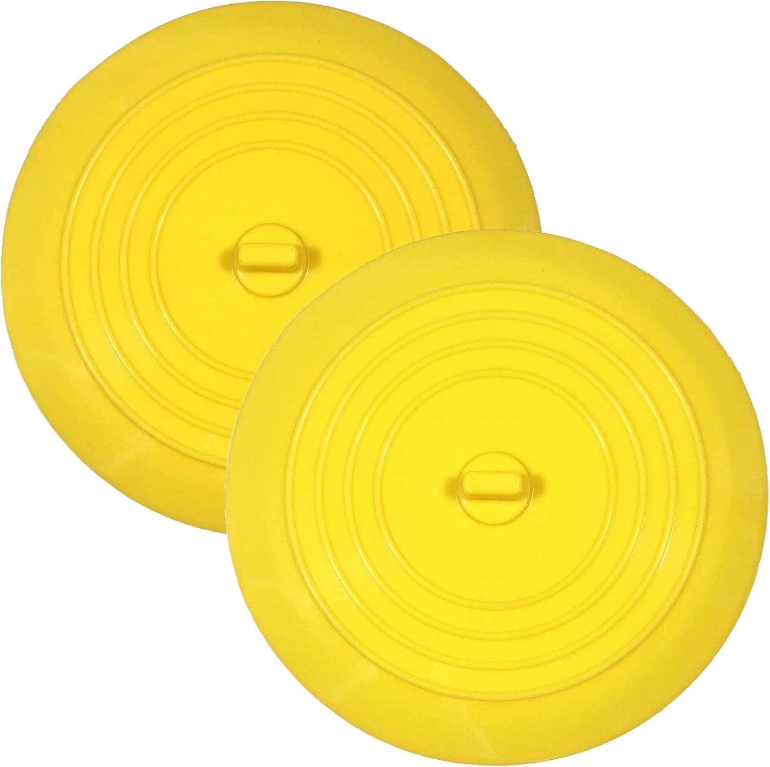 VRPOWER Silicone Tub Stopper, Premium Bathtub Rubber Drain Stopper, One of The Best Sealing Sink Stopper, Upgraded Drain Plug for Kitchens, Bathrooms and Laundries (6 inches) (Yellow2)