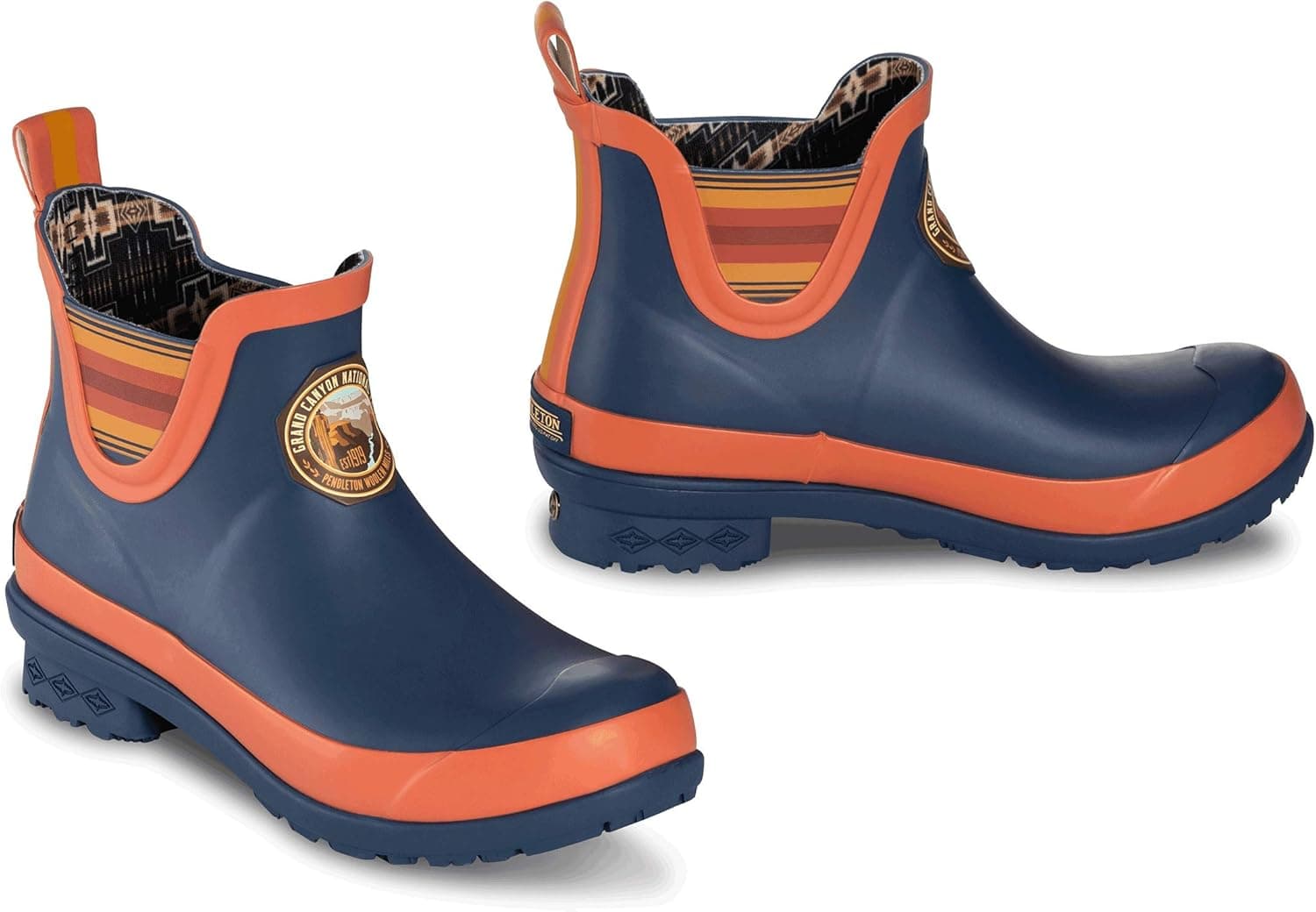 Pendleton Women’s Heritage National Park Chelsea Ankle Length Slip-Resistant Rain Boot, Grand Canyon Navy, Size 8