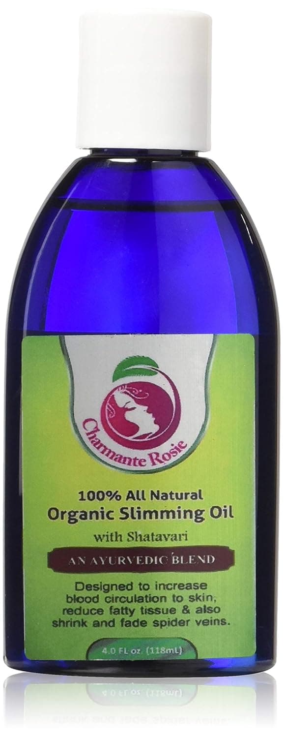 Best Cellulite Organic Slimming Oil - All Natural Beauty Moisturizer with Shatavari – Increase Blood Circulation While Reducing Fatty Tissue, Fades Spider Veins