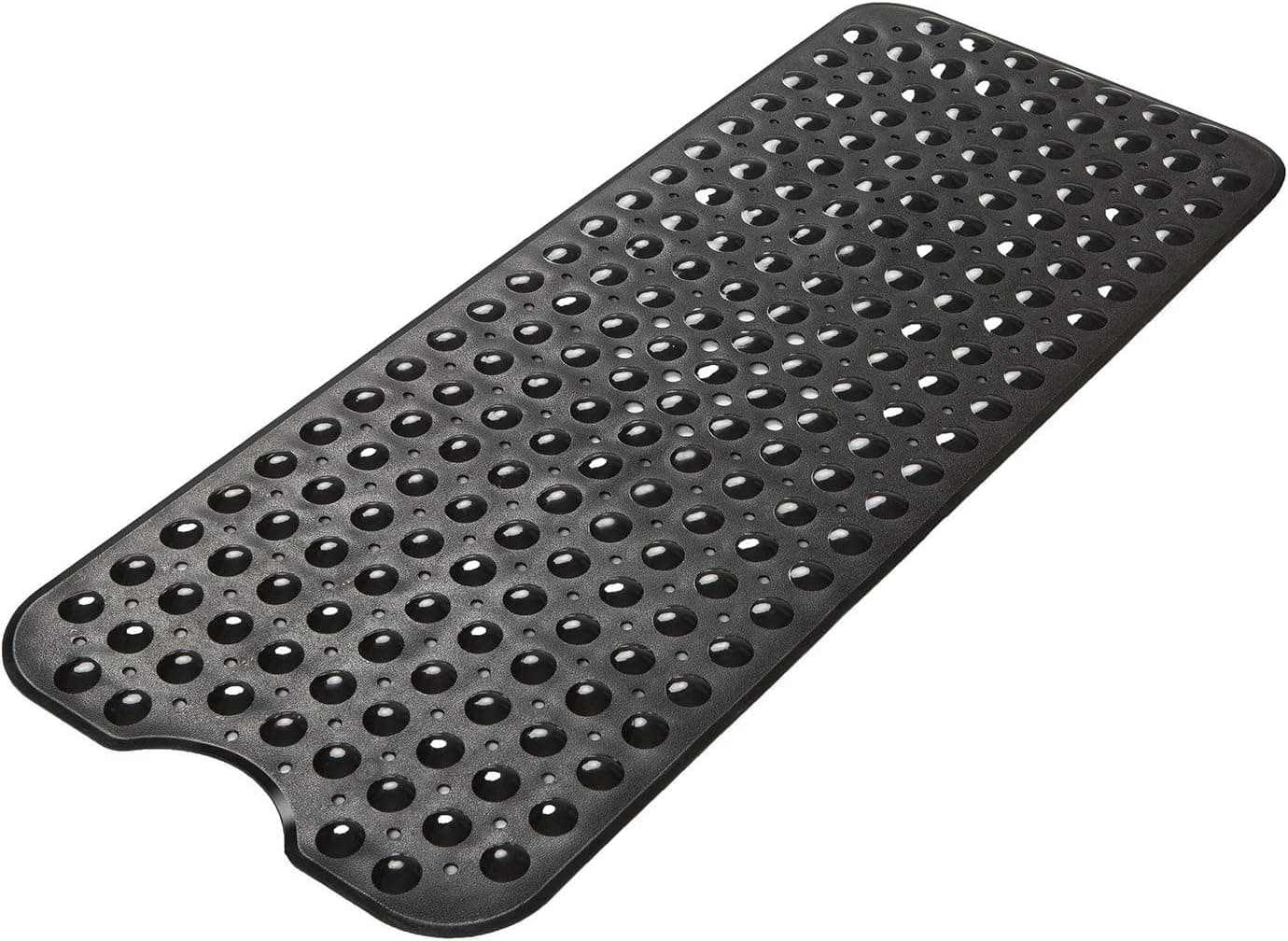 AmazerBath Bath Tub Mat, 40 x 16 Inches Non-Slip Shower Mats with Suction Cups and Drain Holes, Bathtub Mats Bathroom Mats Machine Washable, Black