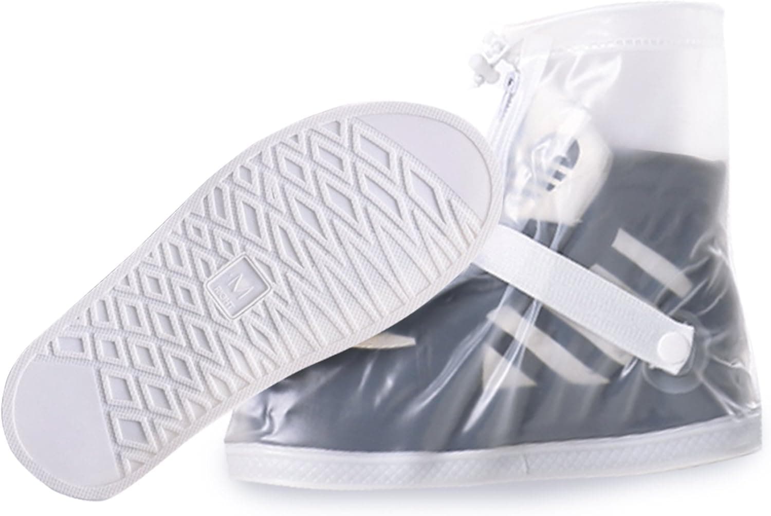 ARUNNERS Rain Shoe Covers Boots for Women Girls (Clear, L)