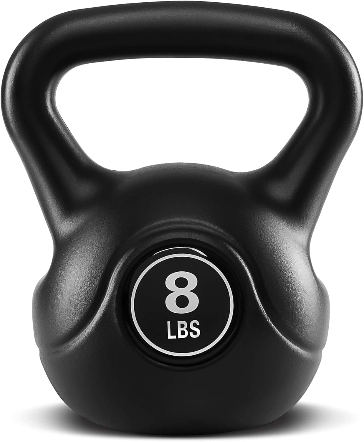 TKO Kettle Bell— Gym- Durability- Fitness- Cross Training- Weightlifting- Bodybuilding- All Purpose Equipment- Plastic Coating (8 lbs)