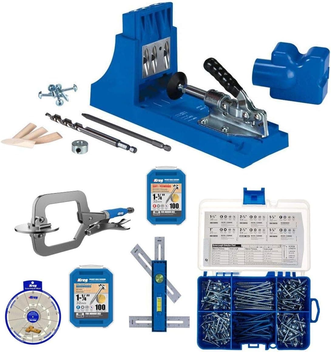 Kreg K4 Pocket Hole Jig with face clamp and screw kit for Woodworking