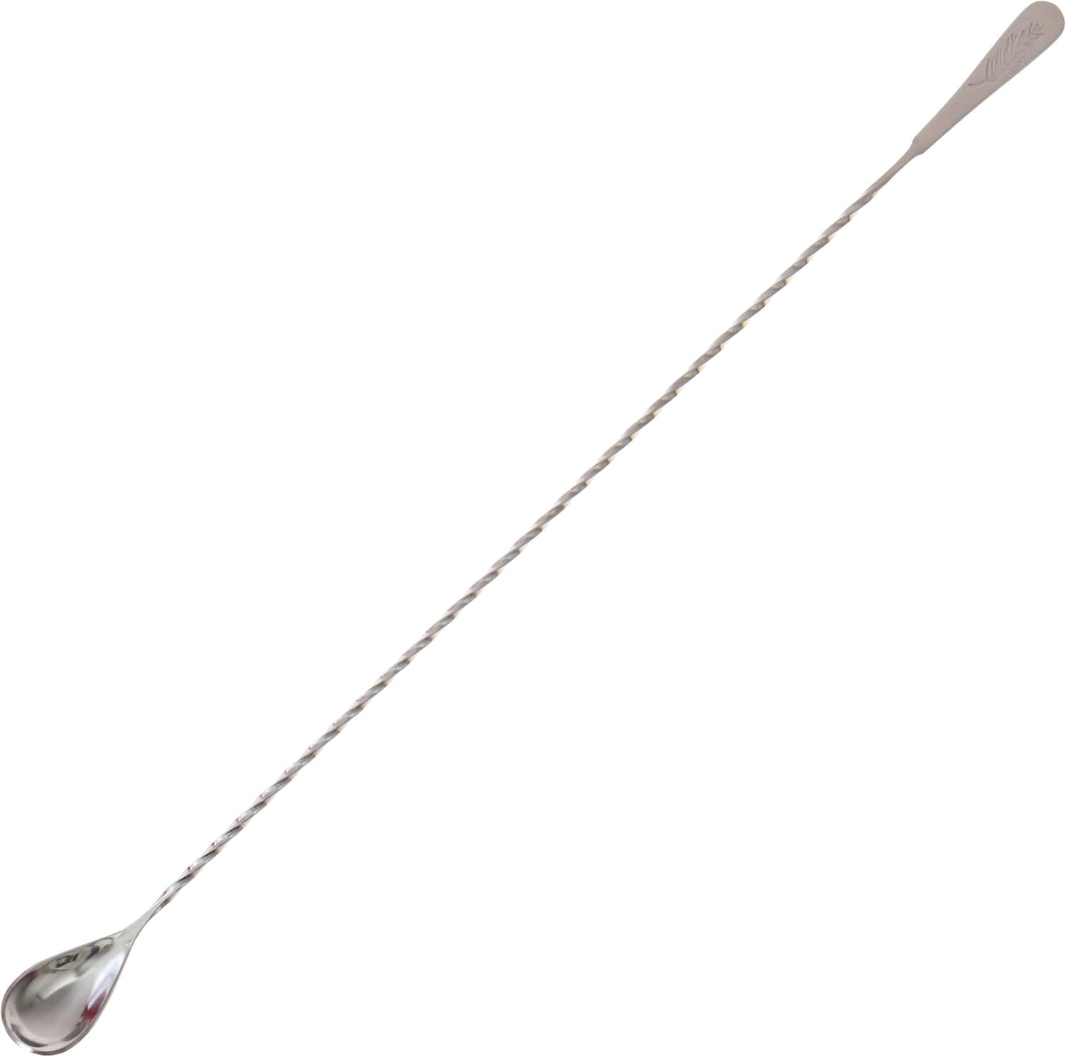 18" Cocktail Mixing Glass Bar Spoon - Long Handle Stainless Steel Drink Pitcher Mixer to Chill and Mix Stirred Drinks - 1 Spoon