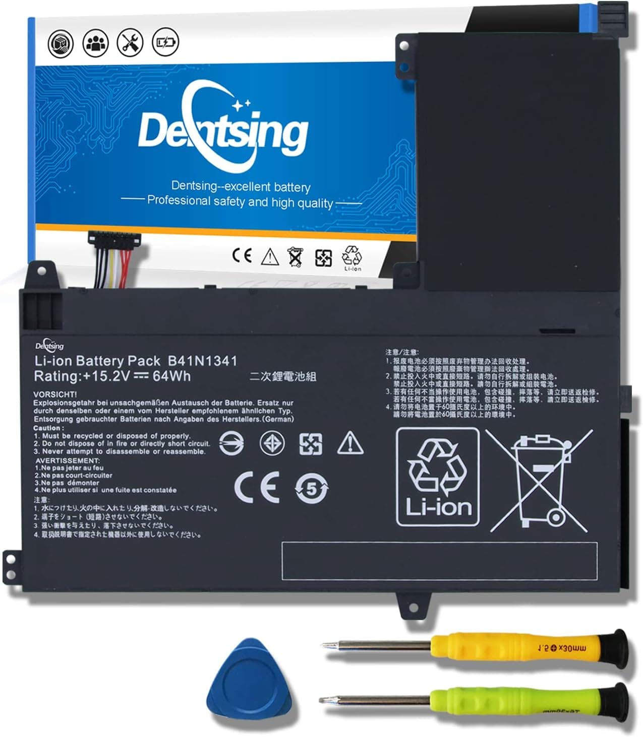Dentsing B41N1341 Laptop Battery Compatible with ASUS Q502 Q502L Q502LA Q502LA-BBI5T12 Q502LA-BBI5T14 Q502LA-BBI5T15 Series NotebookB41BN95 0B200-00960000 15.2V 64Wh