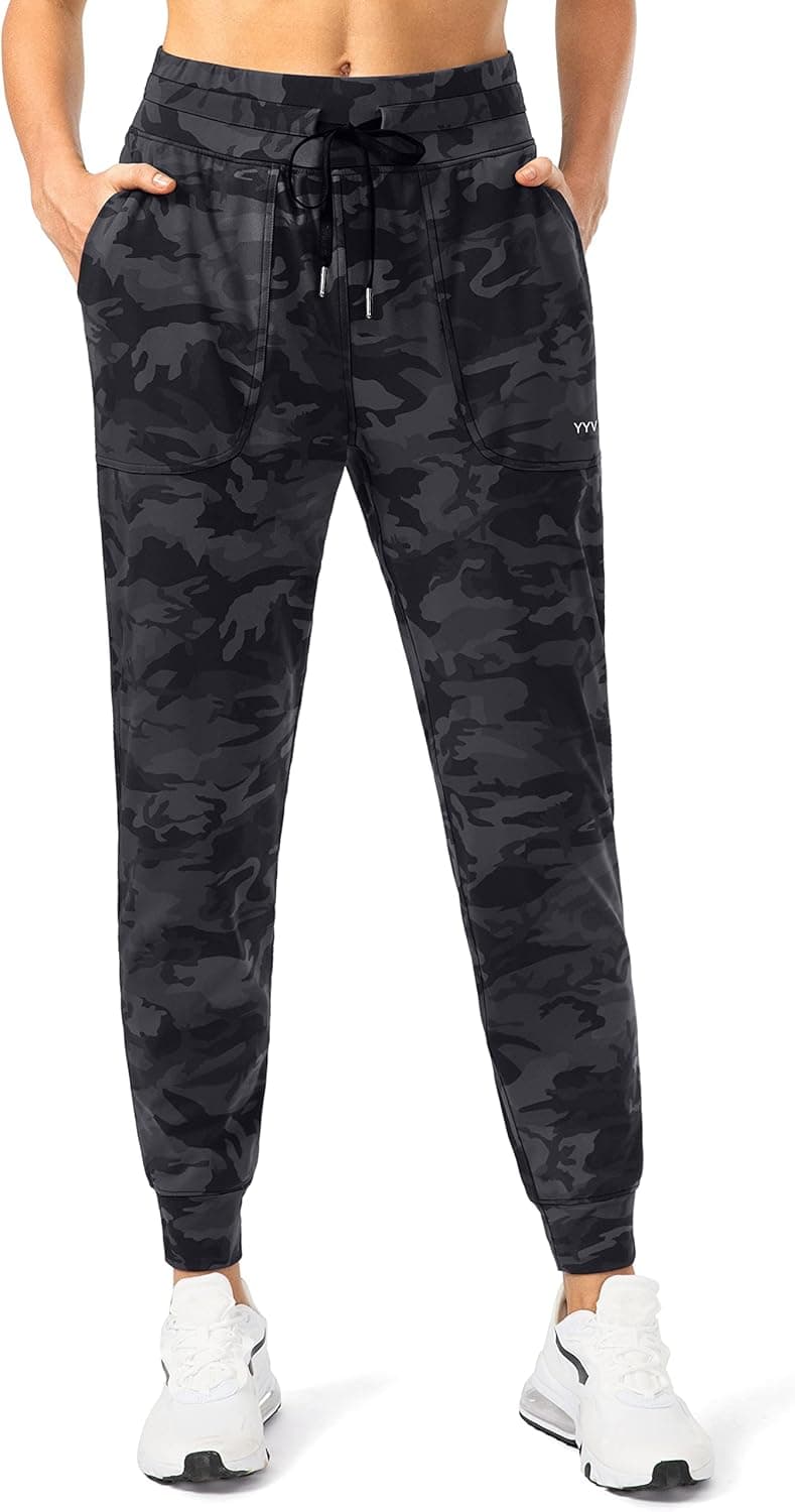 YYV Women's Joggers Pants High Waist Workout Sweatpants for Women Soft Lounging Athletic Jogger with Deep Pockets