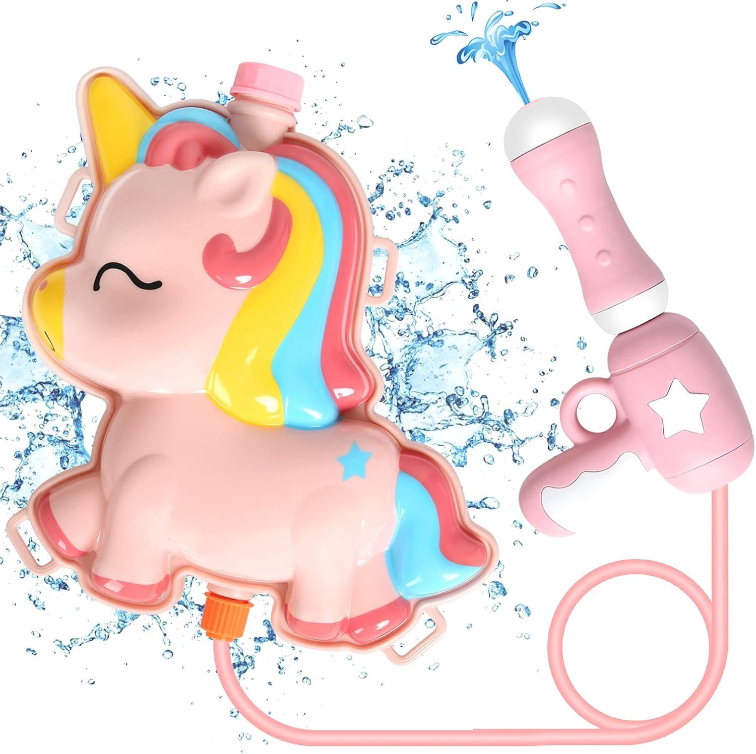 Backpack Water Gun for Kids, Soaker Squirt Gun, Water Gun with 2L Capacity Tank Adjustable Straps, Water Blaster for Kid Pool Toy, Ideal Gift Toy for Summer Swimming Pool Beach Sand Water Fighting
