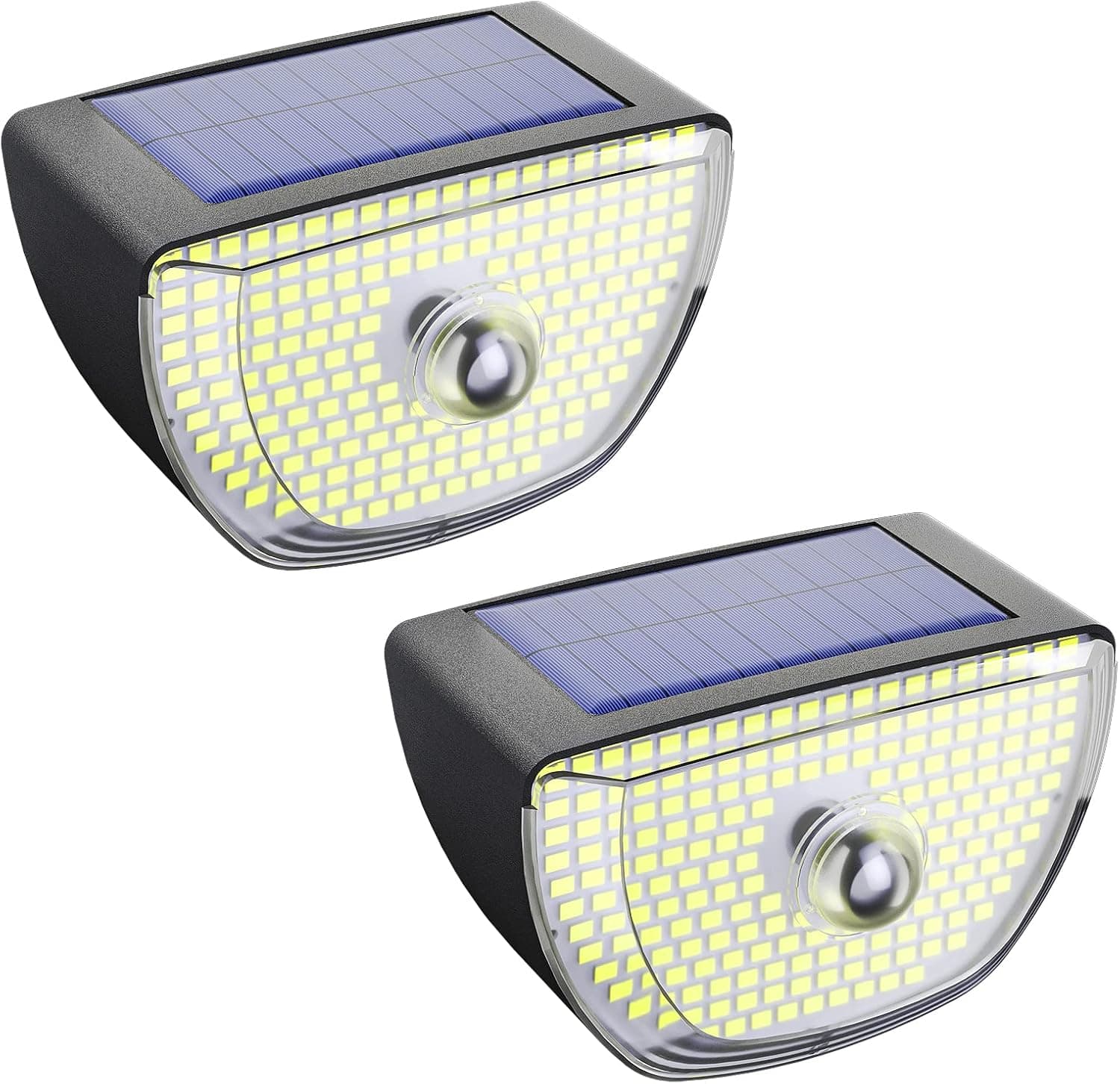 RUAOPR 2 Packs Solar Lights Outdoor Waterproof 200 LED Wireless Security Motion Sensor Outdoor Lights Solar Outdoor Lights for Front Door,Backyard,Steps,Garage,Garden