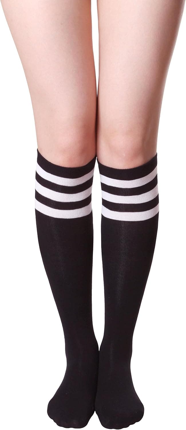 HASLRA Women's Knee High Socks 1-3 Pairs