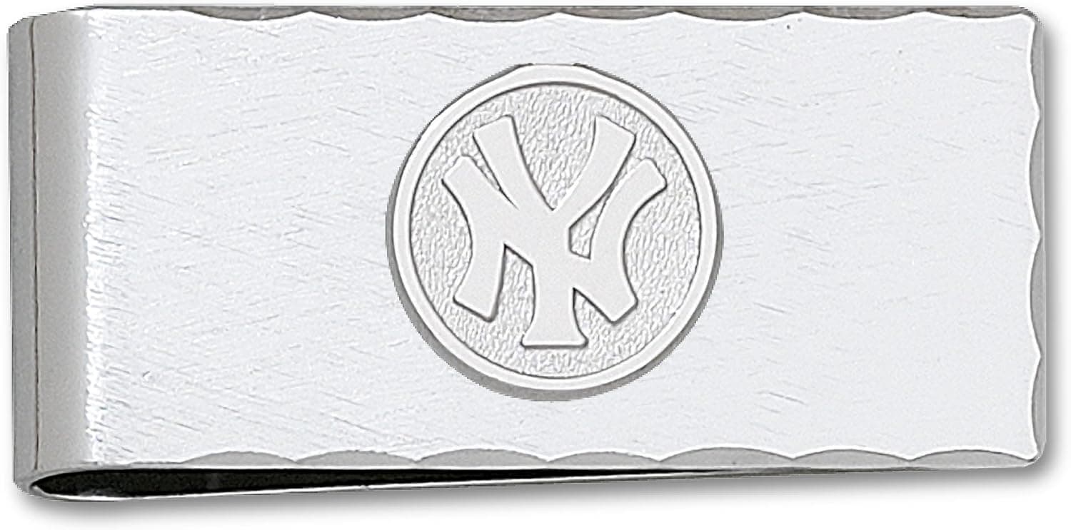 MLB New York Yankees Plated Money Clip with Sterling Silver Logo