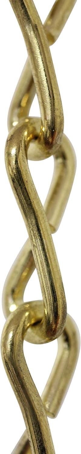 RCH Hardware CH-S50-12-PB Steel Basket Chain, Polished Brass (1 Foot)