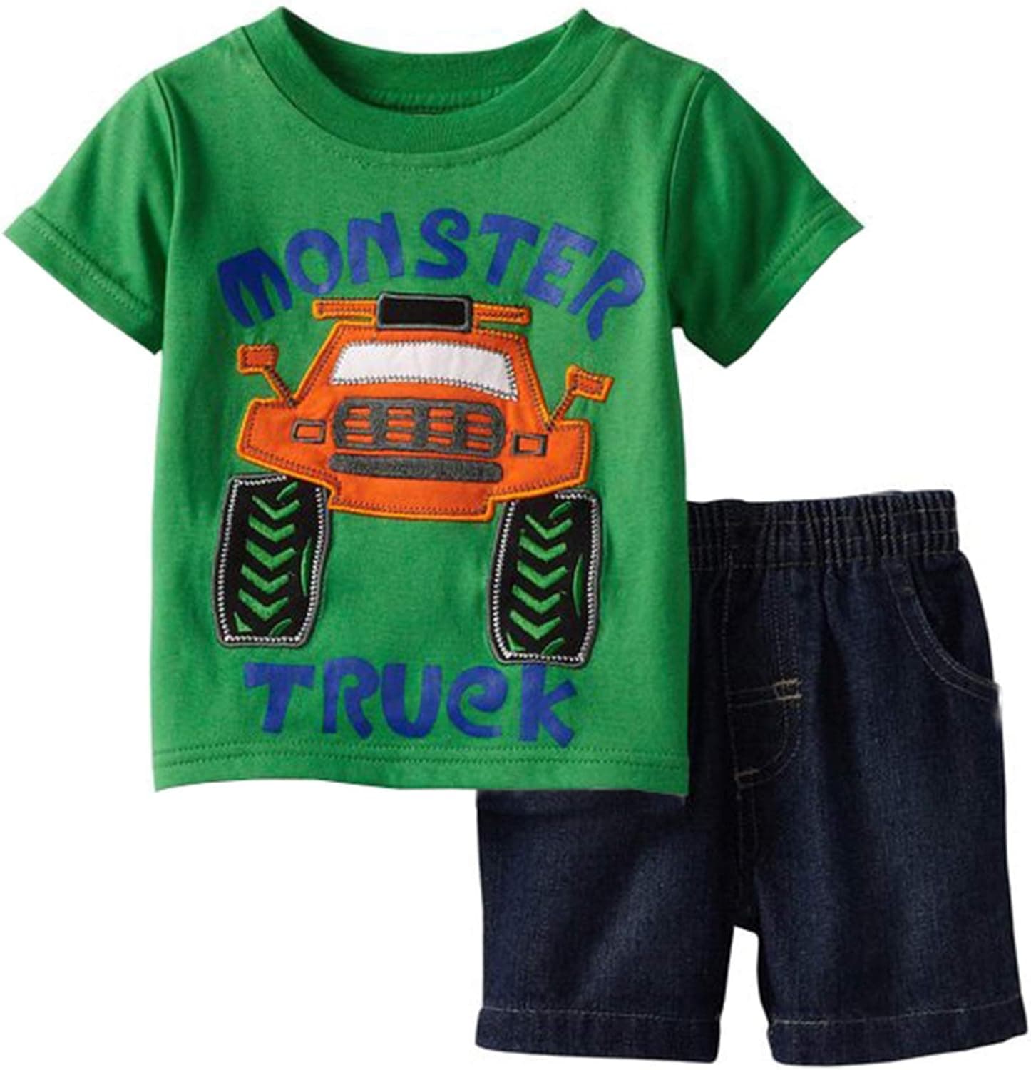Bumeex Toddler Boys Cotton Clothing Sets Short Sleeve Tee and Shorts