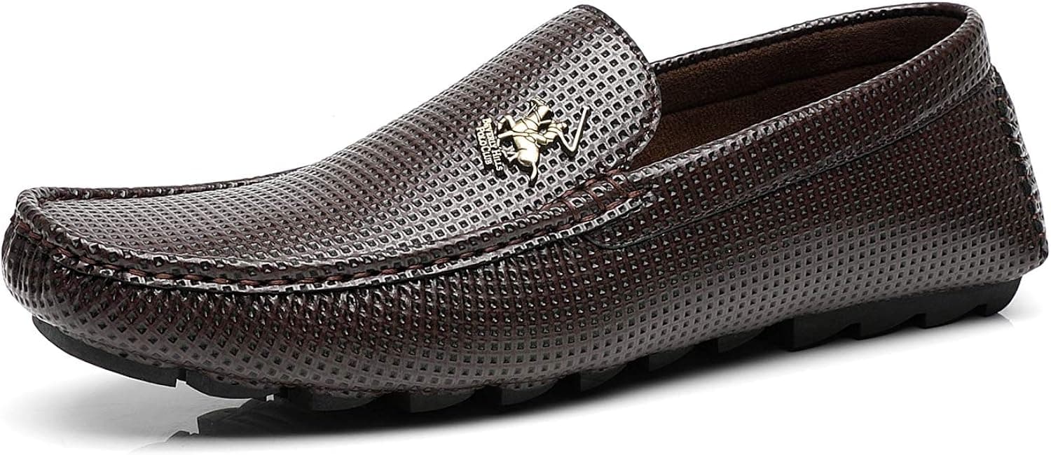 Beverly Hills Polo Club Men's Loafers Driving Boat Shoes Slip-on Moccasins Comfortable Classic Casual Shoes for Men