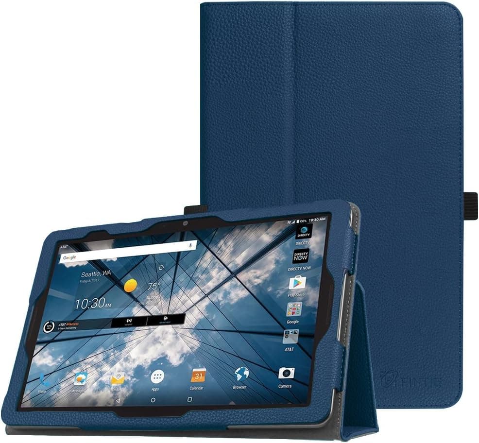 Fintie AT&T Primetime Tablet Case - Premium PU Leather Stand Cover with Auto Sleep / Wake Feature for 2017 AT&T Primetime / ZTE K92 Primetime 10" 4G LTE Android Tablet, Navy