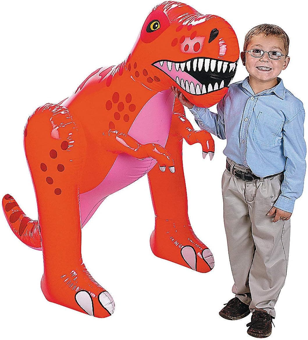 Giant Inflatable Dinosaur (4 feet Tall T-Rex) Fun Party Decor and Toy
