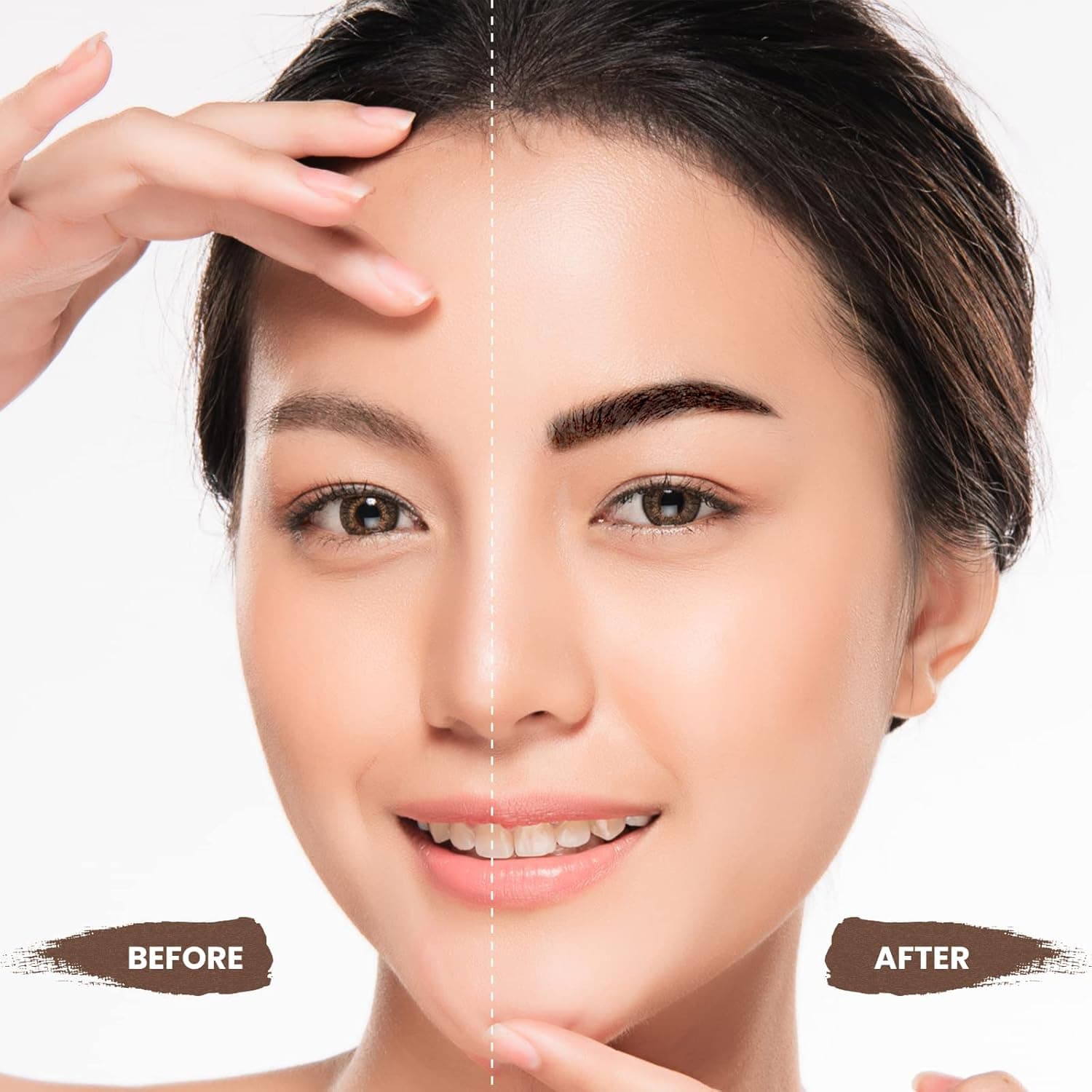 Eyebrow Stamp Stencil Kit (Blonde), Eyebrow Stamp Pomade with 24 Reusable Thin & Thick Brow Stencils, Eyebrow Stencils Shaping Kit Definer