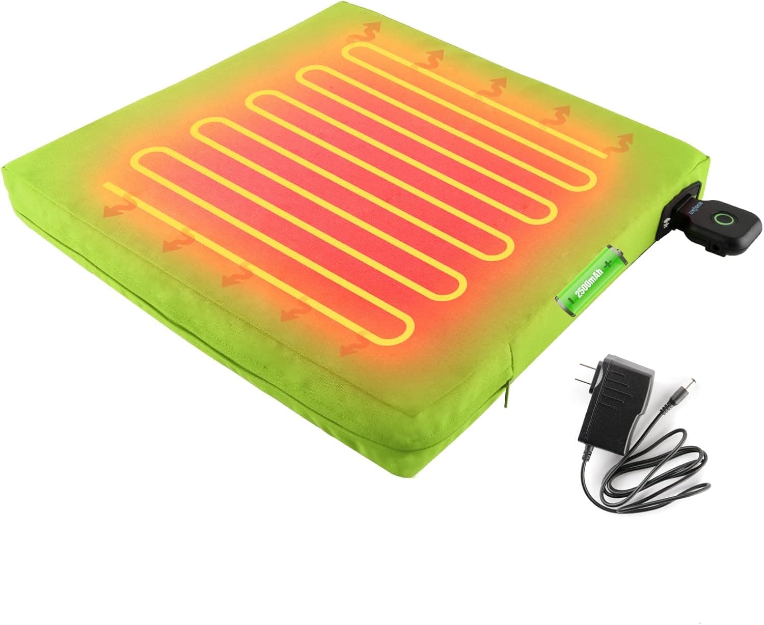 ROADDPMATE Heated Seat Cushion Cordless Rechargeable Stadium Seat Pad Foldable Bleacher Cushion Portable Heated Pad for Outdoor Sports, Camping, Fishing, Home with 3 Heat Setting
