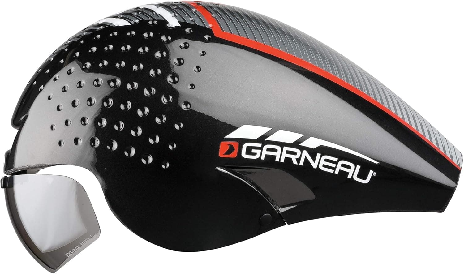 Louis Garneau, LG P-09 Aerodynamic, Safety Certified, TT Bike Helmet, Black/Red, Medium